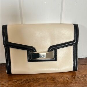 Elegant Cream and Black Women's Bag